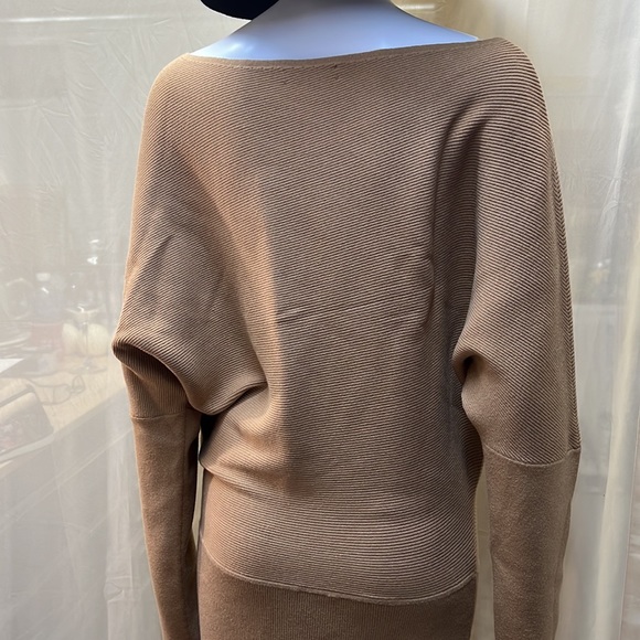 BANANA REPUBLIC TALL LG. TAUPE SWEATER DRESS - Picture 6 of 12